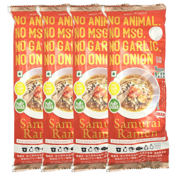 4 Pack Higashimaru Samurai Vegan Ramen, 220 g