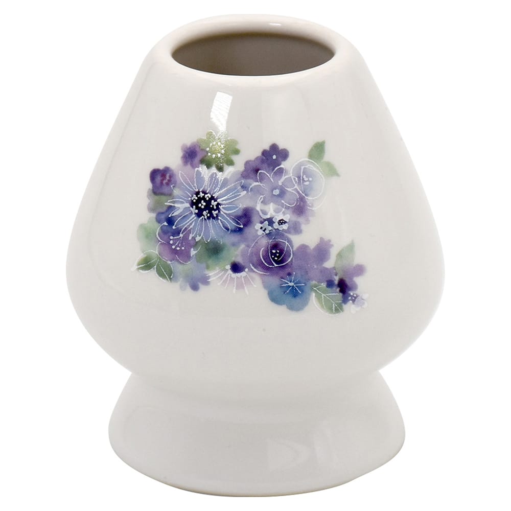 Ceramic Ai Matcha Whisk Holder - Flower Studio Blue