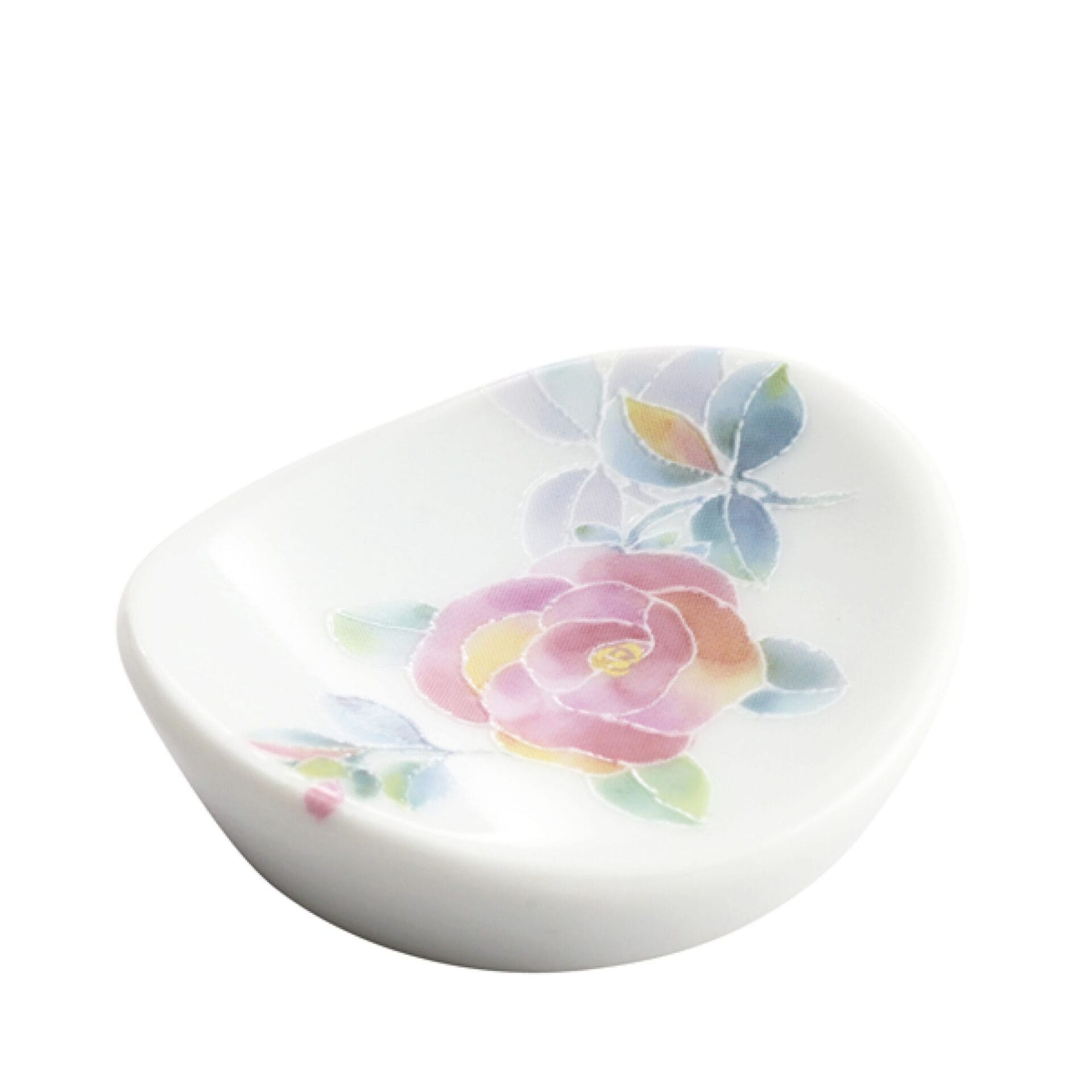 Ceramic Ai Flower Series Chopsticks Rest - Rose