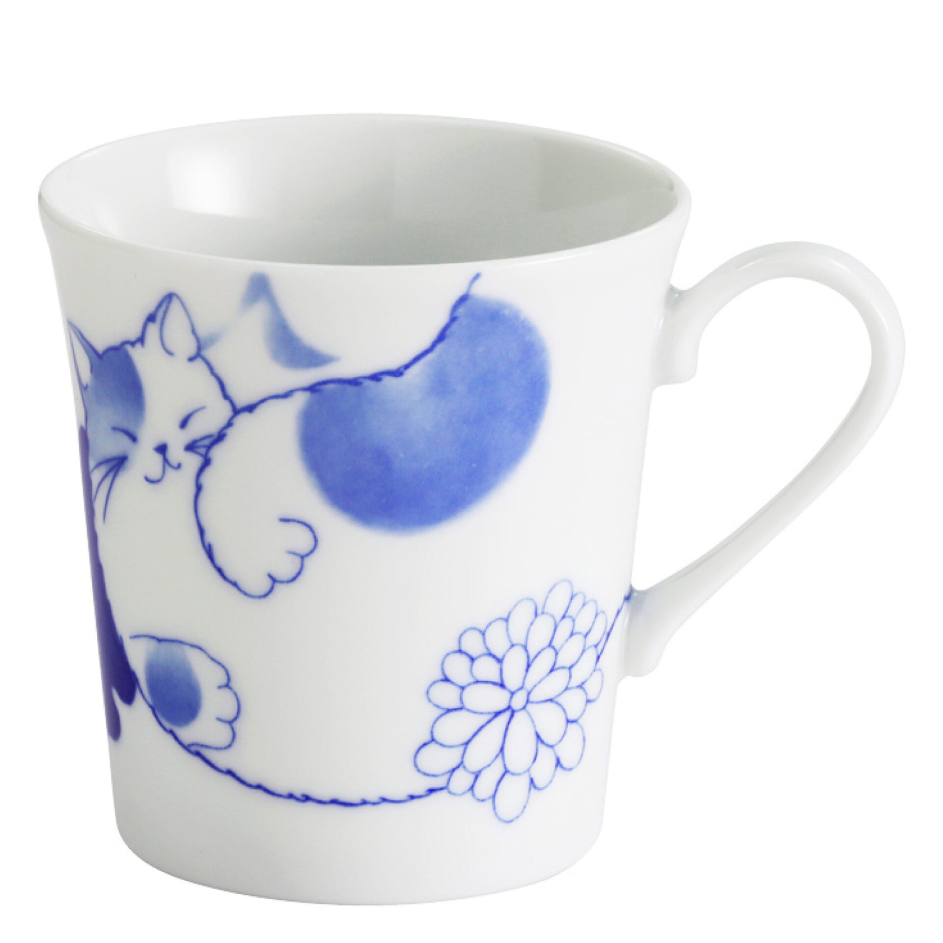 Ceramic Ai Nohohon Cat Mug, 340ml - Sora