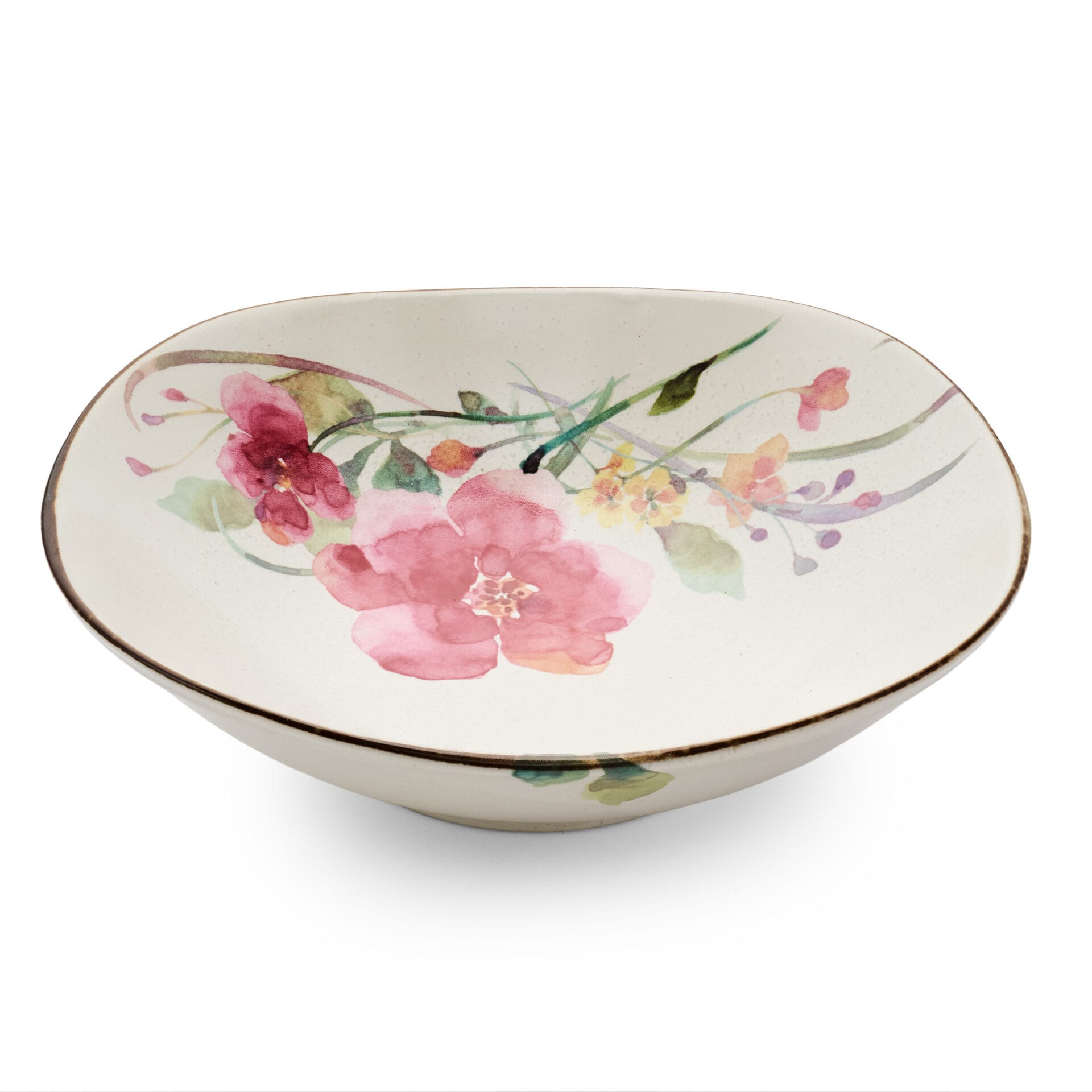 Ceramic Ai Watercolour Florals Multipurpose Plate - Style E
