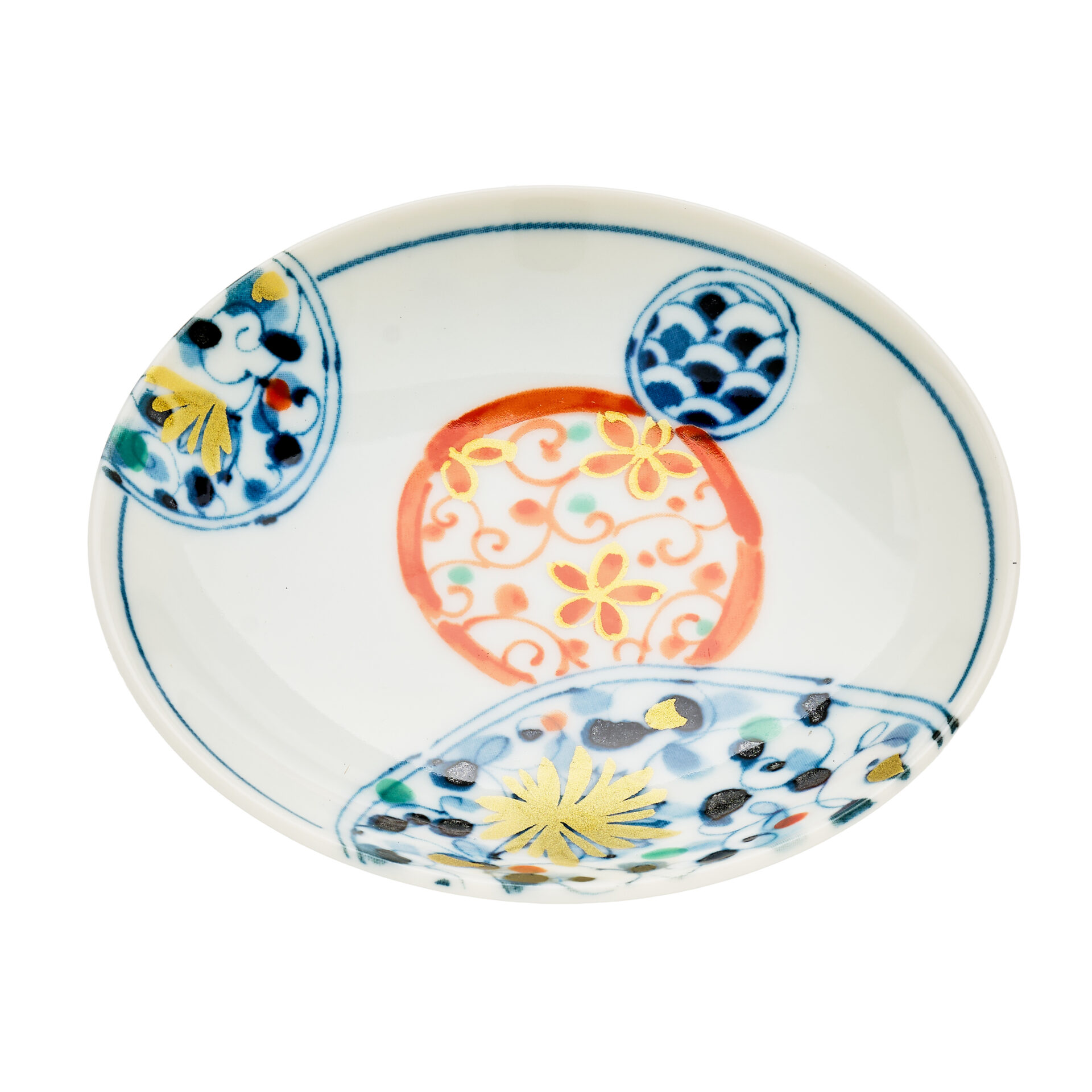 Ceramic Ai Ancient Romance Saucers 9.5 x 2 cm - Hana Imari