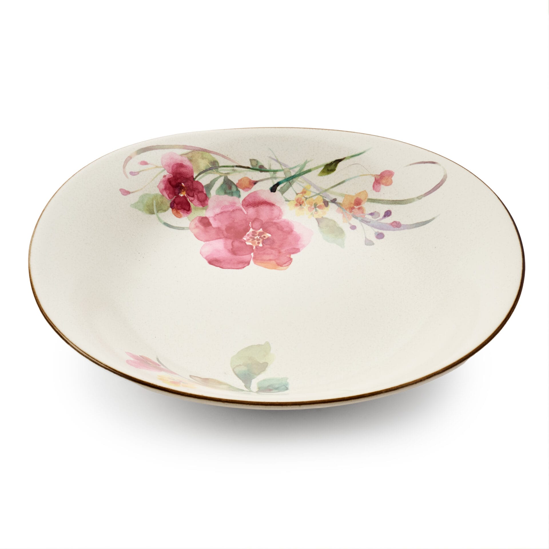 Ceramic Ai Watercolour Florals Multipurpose Plate - Style B