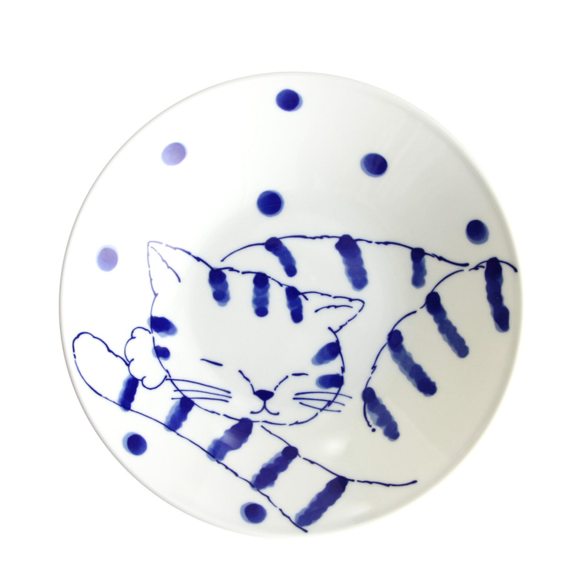 Ceramic Ai Tabby Cat Plate 22.5 x 5 cm