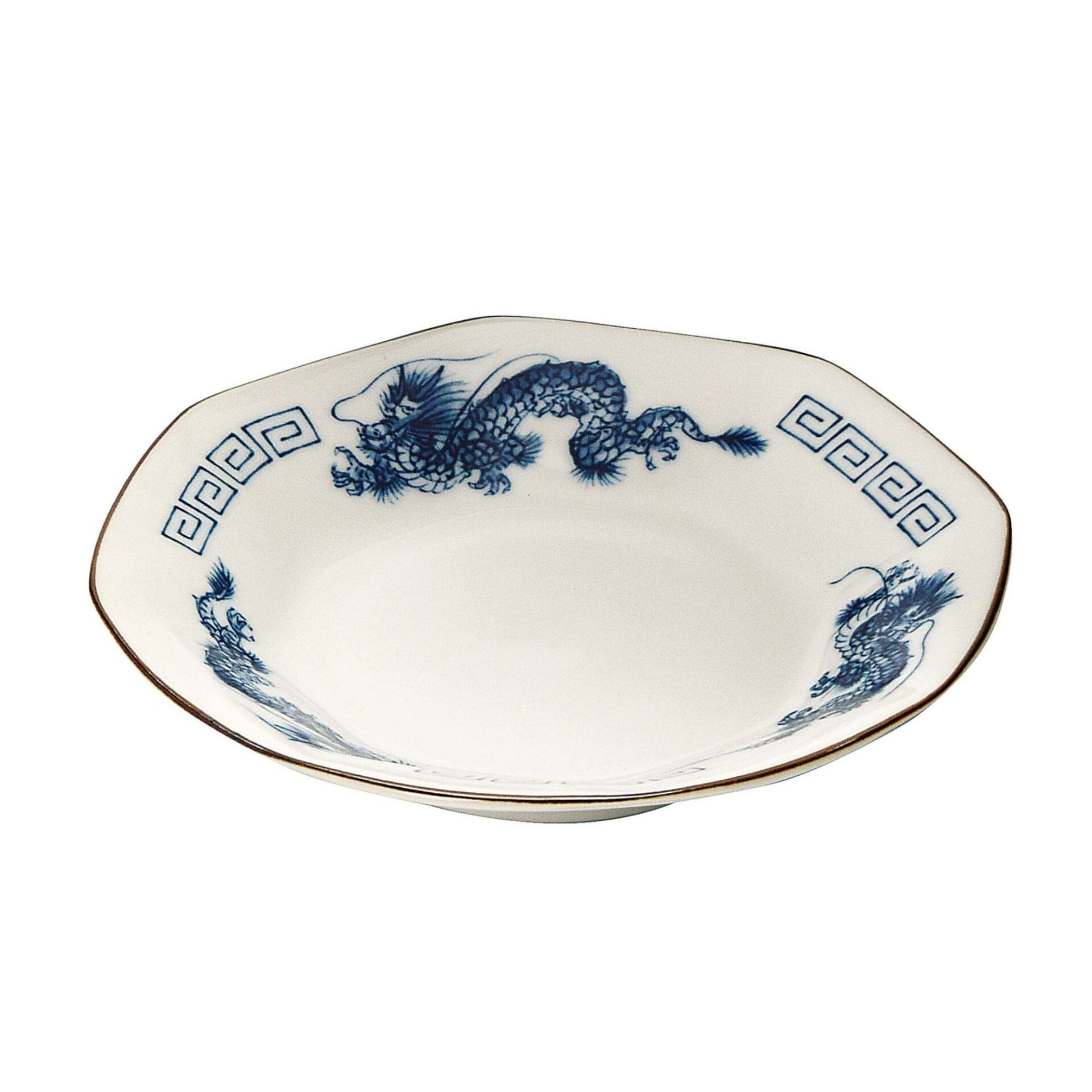 Japanese Retro Chinese Fired Rice Plate 19 x 19 cm - Blue