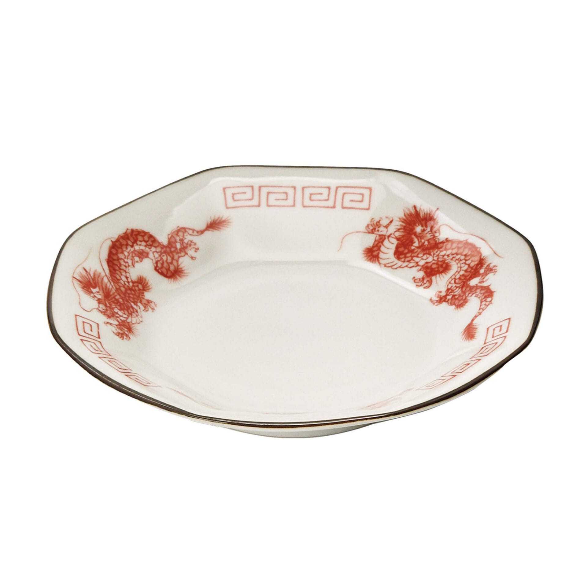 Japanese Retro Chinese Fried Rice Plate 19 x 19 cm - Red