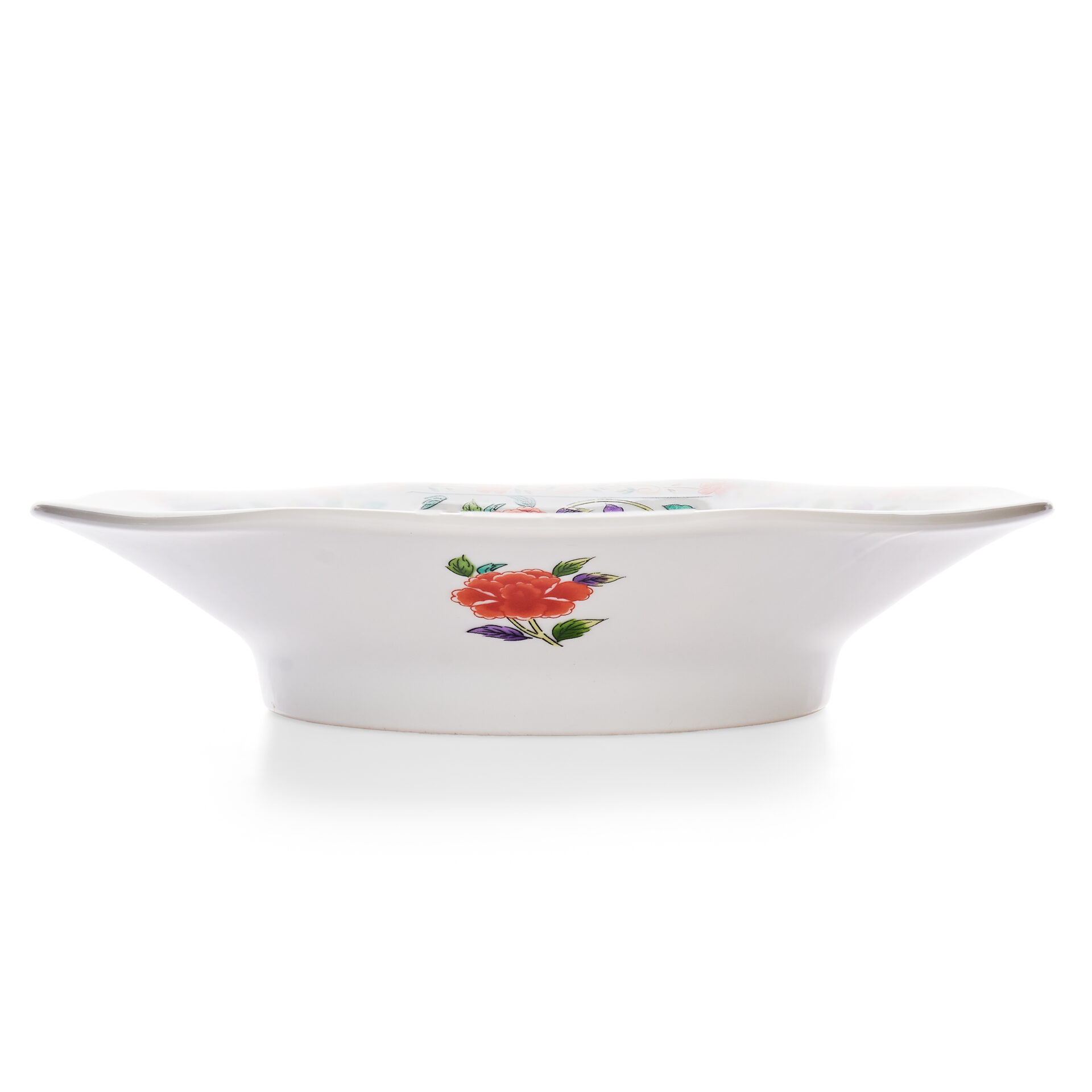 Japanese Shippomon Pattern Hexagon Plate (Side View)