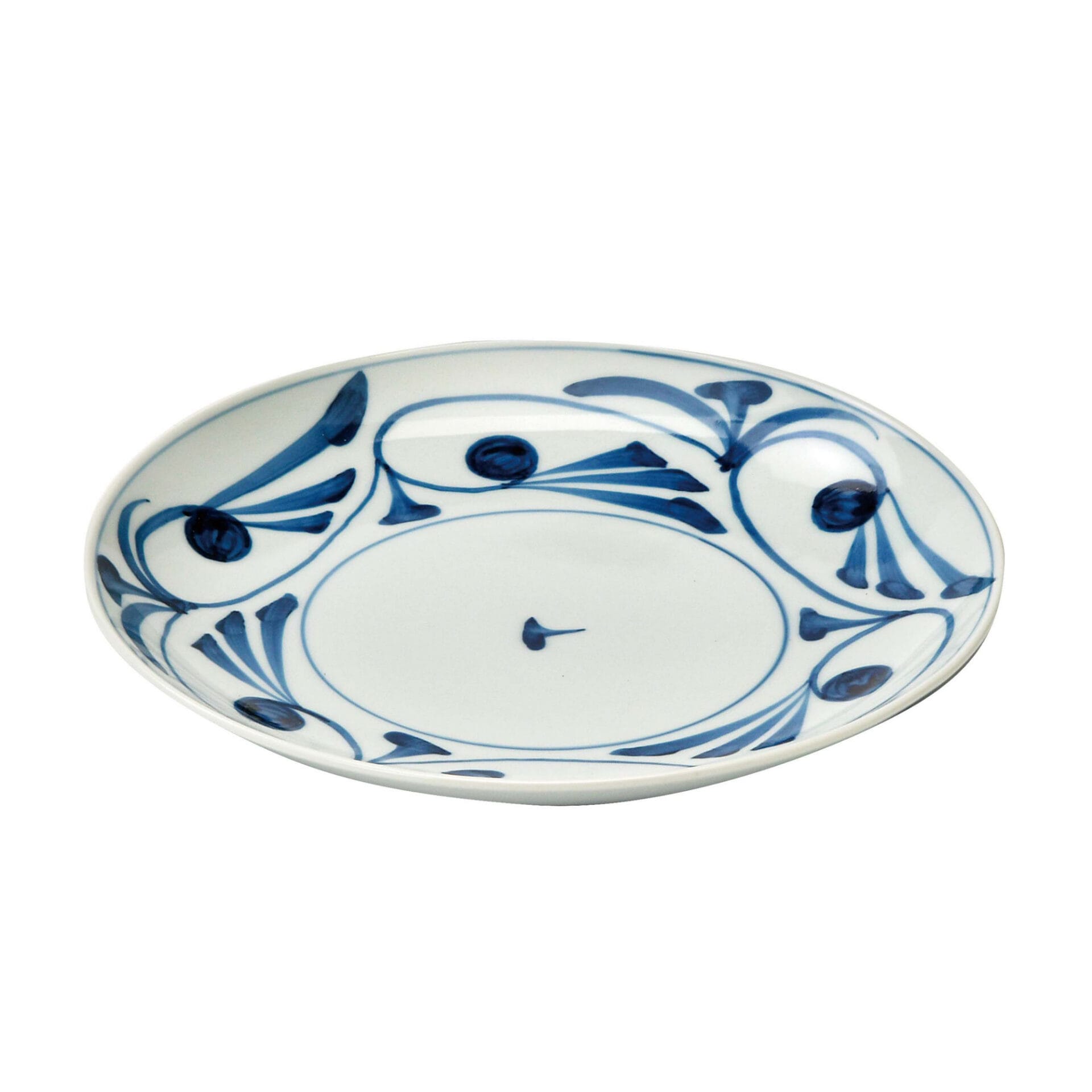 Japanese Gosu Karakusa Pattern Plate, 18.4 cm