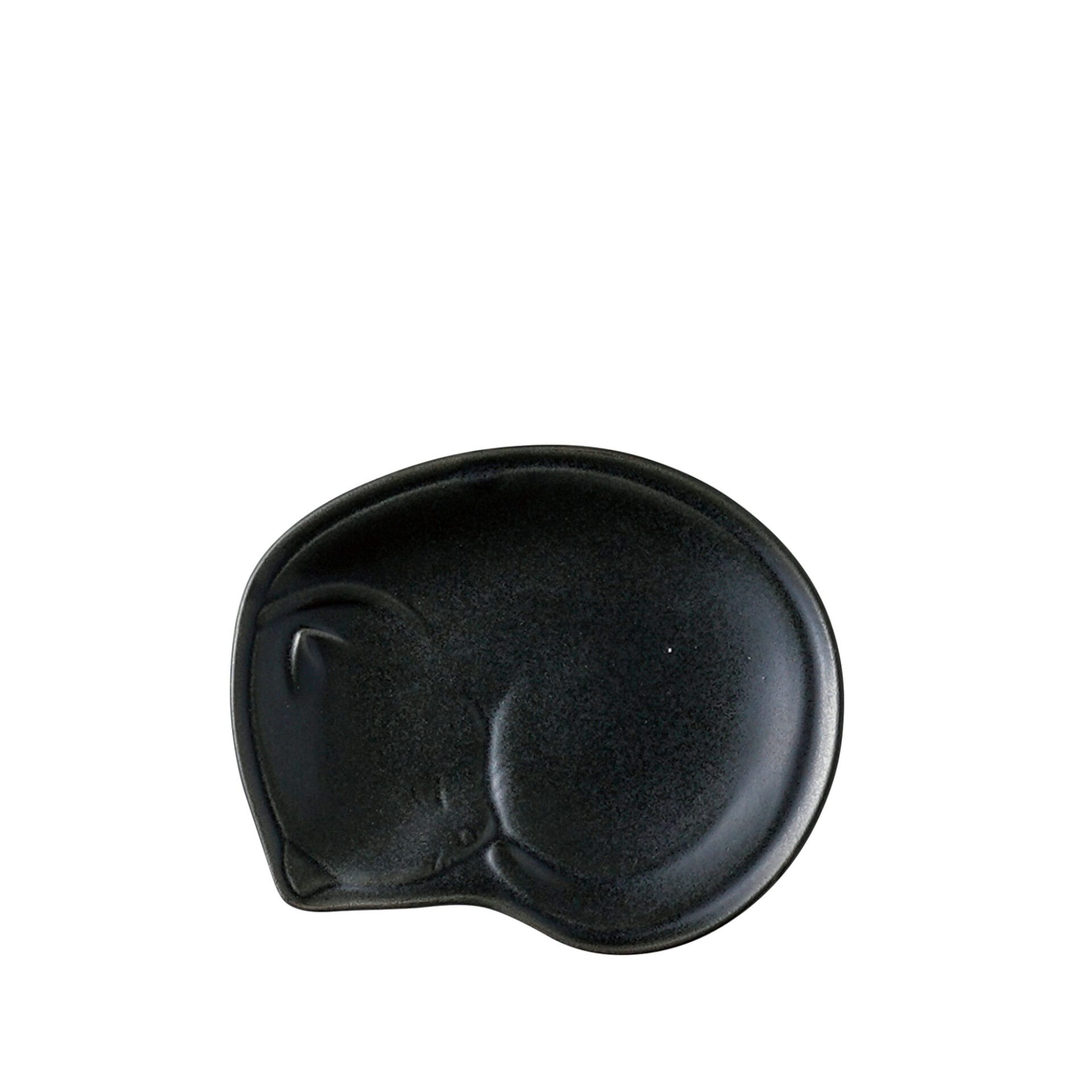 Japanese Black Cat Saucer 11 x 9 x 1.2 cm