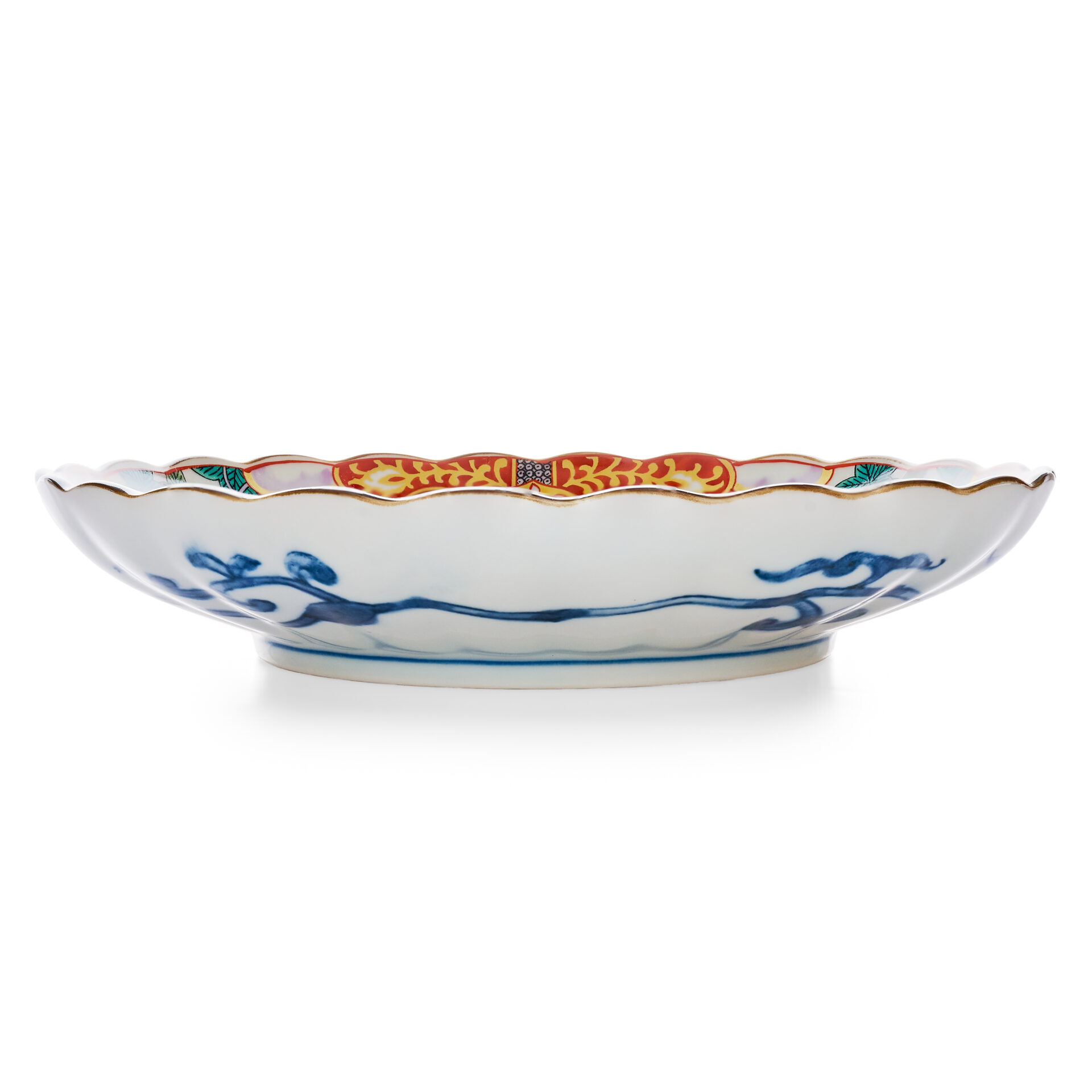 Japanese Auspicious Deer Plate 23 cm (Side View)