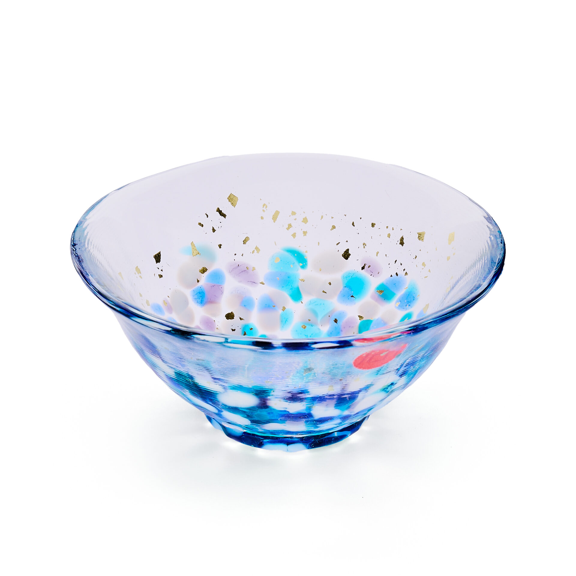 Japanese Sayaka Glass Sake Cup - Blue